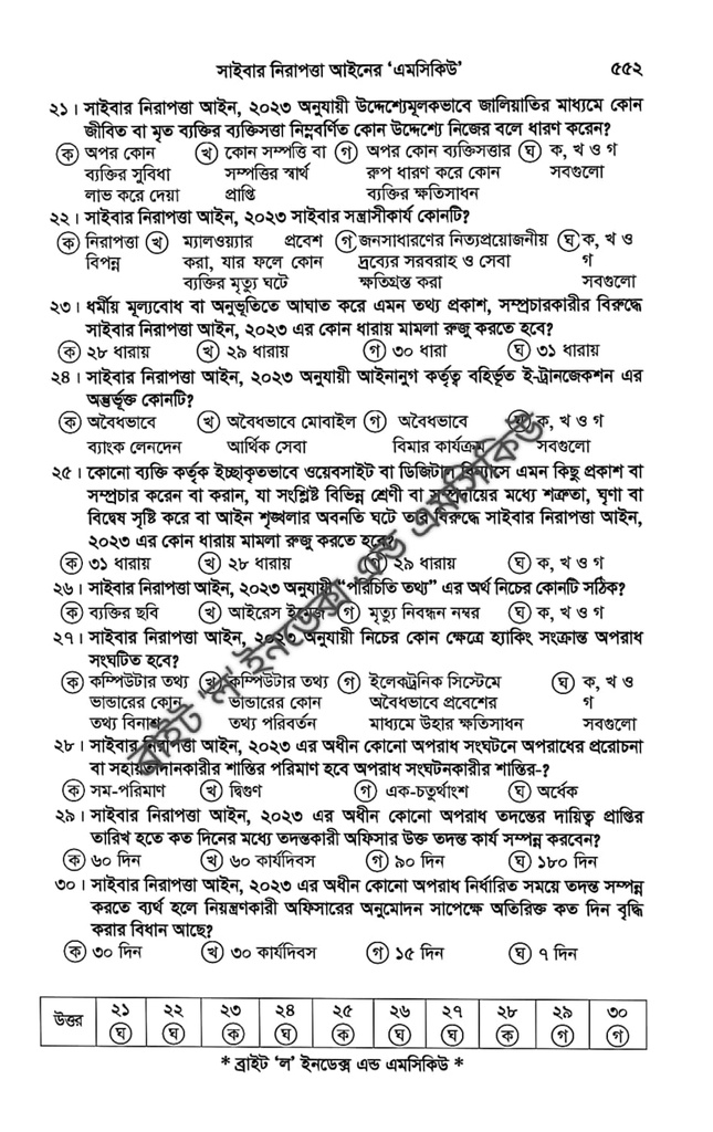 Bright Law Index And MCQ