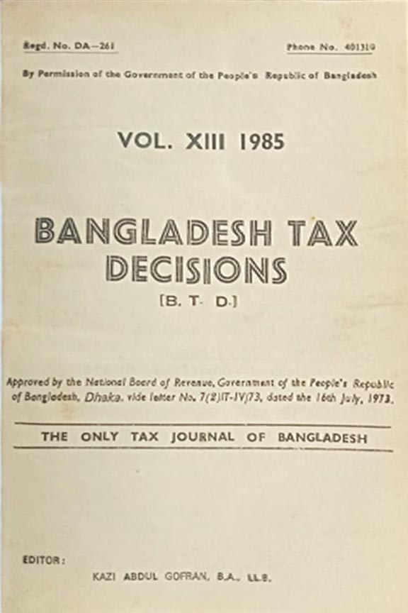 Bangladesh Tax Dicisions (BTD)