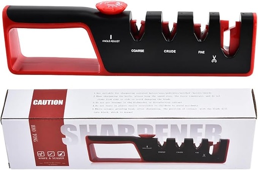 MiaoYfei 4-in-1 Knife Sharpener, 6 Adjustable Sharpening Angle, Ergonomic Design, with Coarse & Fine for Precision Kitchen Professional Chef's...